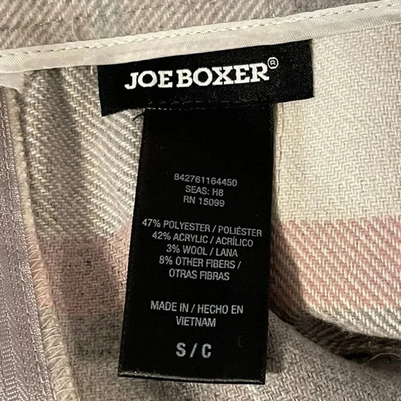 Vintage Y2K Joe Boxer wool/poly blend plaid mini skirt. Grey, pink and white. - Picture 5 of 10